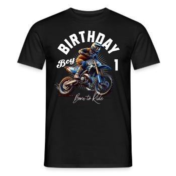 1er anniversaire de motocross - T-shirt homme - noir - Devant - AI Model Male 178 light (178cm)