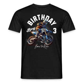 3e anniversaire de motocross - T-shirt homme - noir - Devant - AI Model Male 178 light (178cm)