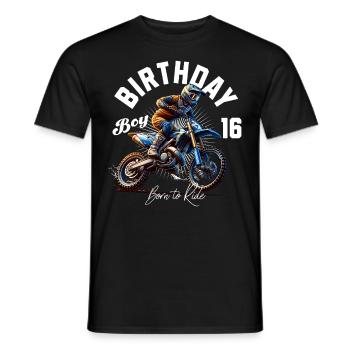 16e anniversaire de motocross - T-shirt homme - noir - Devant - AI Model Male 178 light (178cm)