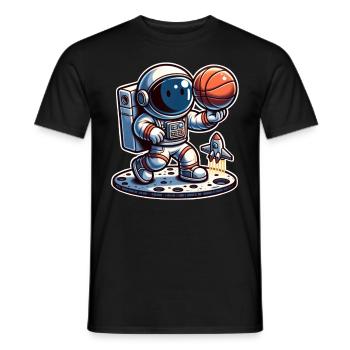 Astronaute de basket-ball - T-shirt homme - noir - Devant - AI Model Male 178 light (178cm)
