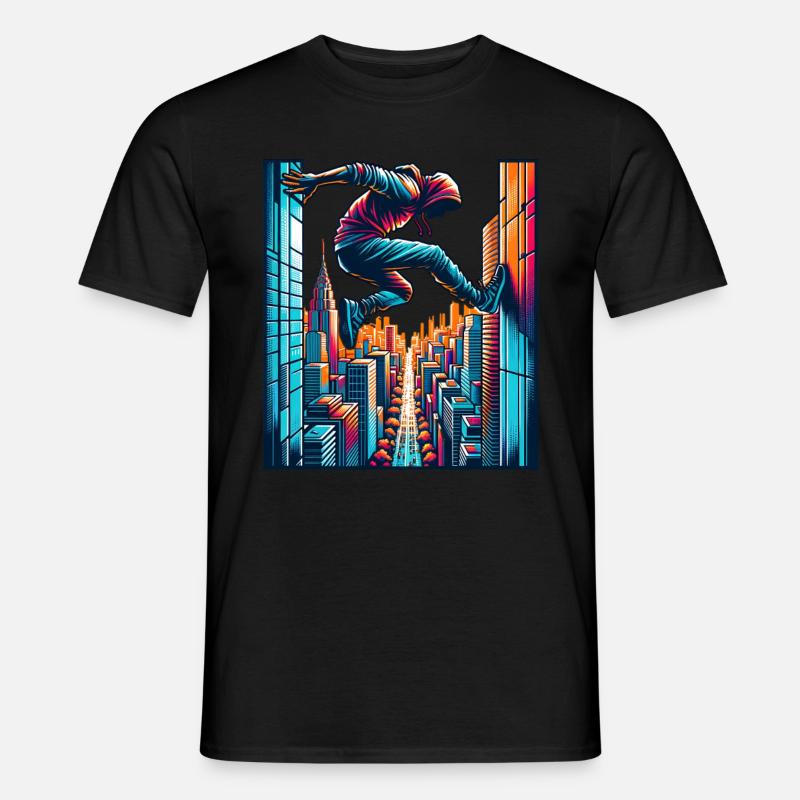 Parkour - Männer T-Shirt - Schwarz