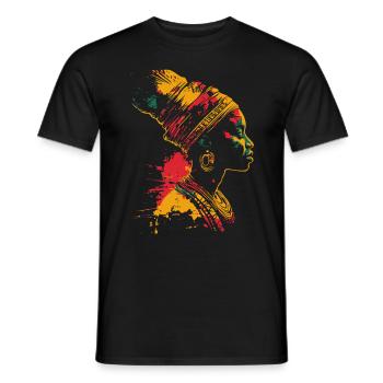 Colorful Heritage Black History Month Profile - Men's T-Shirt - black - Front - AI Model Male 178 light (178cm)