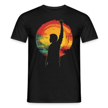 Empowerment Heritage Black History Month Art - Men's T-Shirt - black - Front - AI Model Male 178 light (178cm)