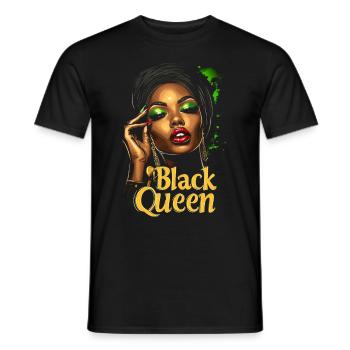 Black Queen Heritage Black History Month Kunst - Männer T-Shirt - Schwarz - Vorne - AI Model Male 178 light (178cm)