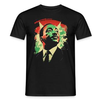 MLK Afro Amerikanisch Heritage Black History Month - Männer T-Shirt - Schwarz - Vorne - AI Model Male 178 light (178cm)