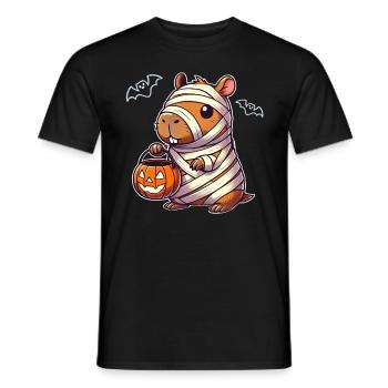 Capybara Halloween Skeleton Kids Women Men - Men's T-Shirt - black - Front - AI Model Male 178 light (178cm)