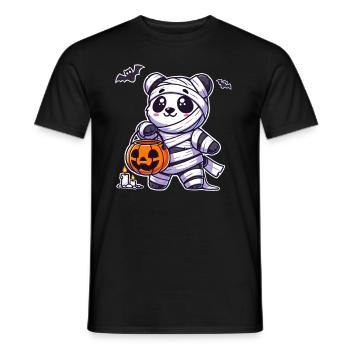 Panda Halloween Momie Enfants Femmes Hommes Panda - T-shirt homme - noir - Devant - AI Model Male 178 light (178cm)
