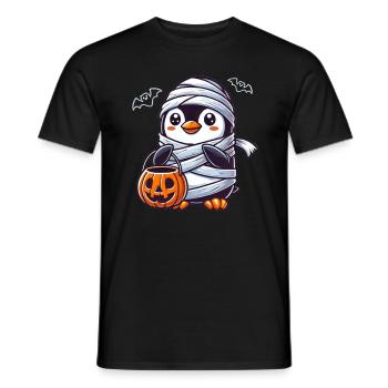Pingouin Halloween Momie Enfants Femmes Hommes - T-shirt homme - noir - Devant - AI Model Male 178 light (178cm)