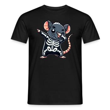 Rat Halloween Squelette Enfants Femmes Hommes Rat - T-shirt homme - noir - Devant - AI Model Male 178 light (178cm)