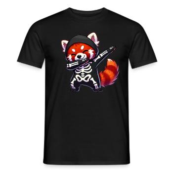 Red Panda Halloween Squelette Enfants Femmes - T-shirt homme - noir - Devant - AI Model Male 178 light (178cm)