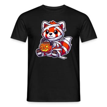 Red Panda Halloween Mummy Kids Women Men - Men's T-Shirt - black - Front - AI Model Male 178 light (178cm)