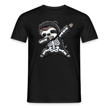 Paresseux Halloween Squelette Enfants Femmes Hommes - T-shirt homme - noir - Devant - AI Model Male 178 light (178cm)