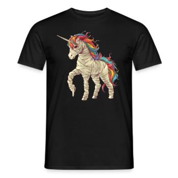 Unicorn Mummy Zombie Women Girls Kids - Men's T-Shirt - black - Front - AI Model Male 178 light (178cm)