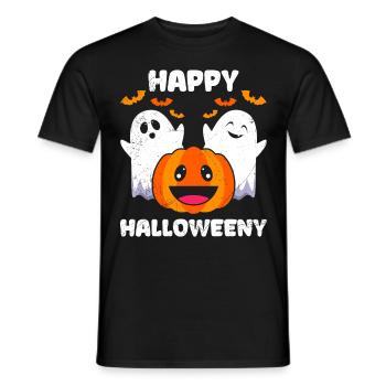 Costume d’Halloween Enfants HAPPY HALLOWEEN Party - T-shirt homme - noir - Devant - AI Model Male 178 light (178cm)