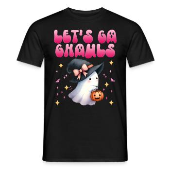Halloween Party Kids LET'S GO GHOULS - Men's T-Shirt - black - Front - AI Model Male 178 light (178cm)