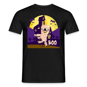 Halloween Costumé Fête Enfants BOO Drôle - T-shirt homme - noir - Devant - AI Model Male 178 light (178cm)