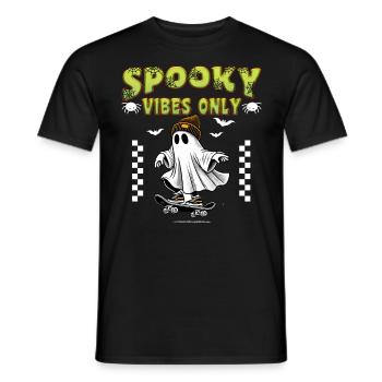 Halloween Costume Kids SPOOKY VIBES ONLY Funny - Men's T-Shirt - black - Front - AI Model Male 178 light (178cm)