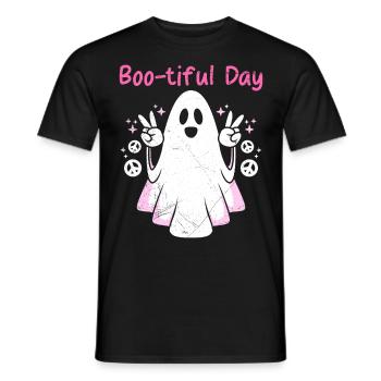 Halloween BOO-tiful DAY Drôle Fille Heureux - T-shirt homme - noir - Devant - AI Model Male 178 light (178cm)