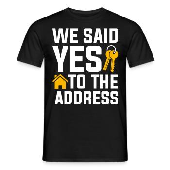 Nous avons dit à l’adresse - T-shirt homme - noir - Devant - AI Model Male 178 light (178cm)