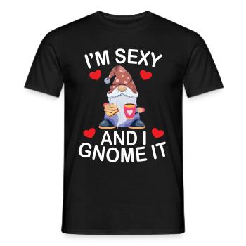Sexy et je gnome ça - T-shirt homme - noir - Devant - AI Model Male 178 light (178cm)