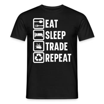 Day Trading Day Trader Bourse Bourse - T-shirt homme - noir - Devant - AI Model Male 178 light (178cm)