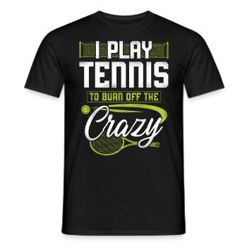 Funny Tennis Player Racket I Play - Men's T-Shirt - black - Front - AI Model Male 178 light (178cm)