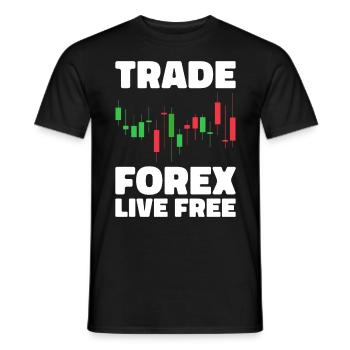 Trading Forex Trader Marché financier - T-shirt homme - noir - Devant - AI Model Male 178 light (178cm)