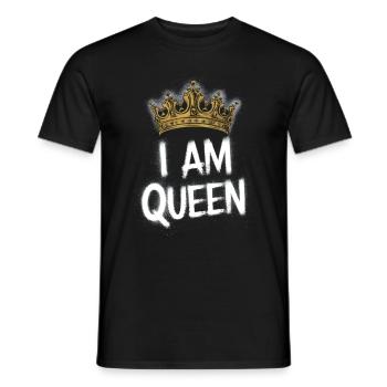 I am queen diadem - Men's T-Shirt - black - Front - AI Model Male 178 light (178cm)