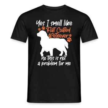 Yes, I smell like Flat Coated Retriever - Men's T-Shirt - black - Front - AI Model Male 178 light (178cm)