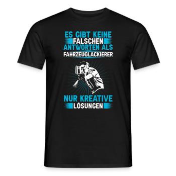 Fahrzeuglackierer keine falsche Antwort Lackierer - Men's T-Shirt - black - Front - AI Model Male 178 light (178cm)