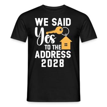 Nous avons dit à l’adresse 2028 - T-shirt homme - noir - Devant - AI Model Male 178 light (178cm)