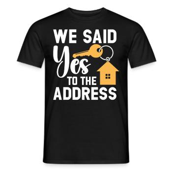 Nous avons dit à l’adresse - T-shirt homme - noir - Devant - AI Model Male 178 light (178cm)
