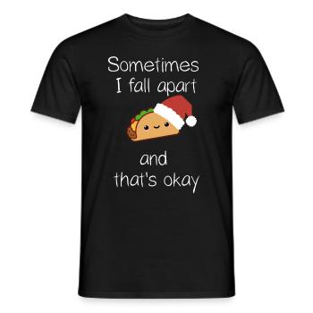 Parfois, je m’effondre Taco Taco de Noël - T-shirt homme - noir - Devant - AI Model Male 178 light (178cm)