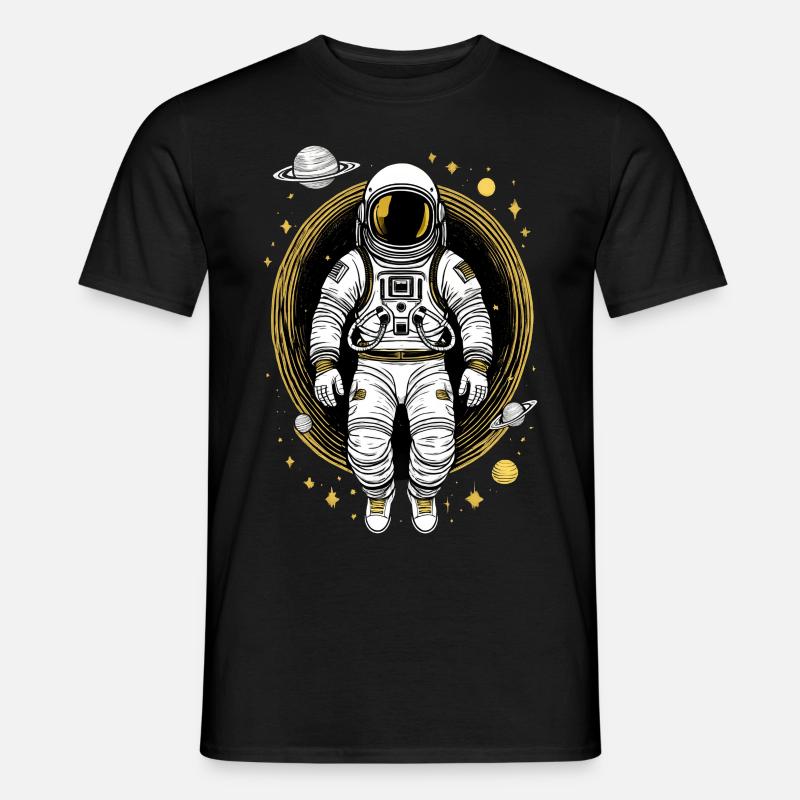Astronaute dans l’espace - T-shirt homme - noir