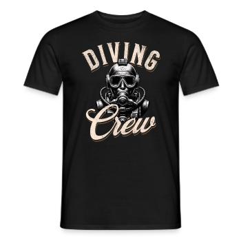 Diving Diver Crew Team - Men's T-Shirt - black - Front - AI Model Male 178 light (178cm)