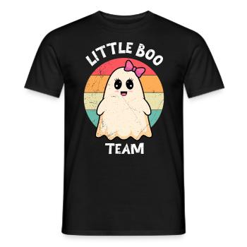 Halloween Costume Kids LITTLE BOO TEAM Funny - Men's T-Shirt - black - Front - AI Model Male 178 light (178cm)