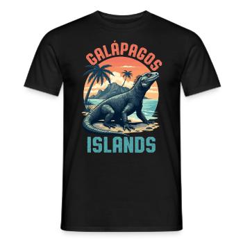 Galapagos Islands - Men's T-Shirt - black - Front - AI Model Male 178 light (178cm)