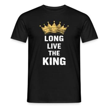 Es lebe der König mit der Krone - Männer T-Shirt - Schwarz - Vorne - AI Model Male 178 light (178cm)