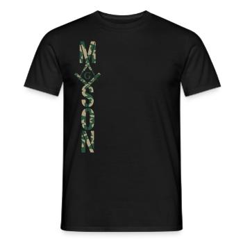 Masonic Camo Freemason Mason - Männer T-Shirt - Schwarz - Vorne - AI Model Male 178 light (178cm)