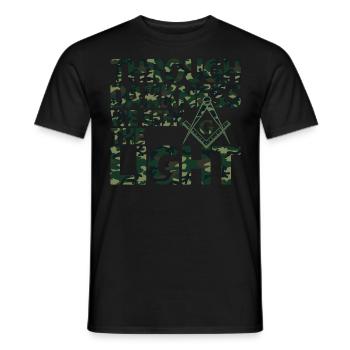 Mason Masonic Camo Freemason - Men's T-Shirt - black - Front - AI Model Male 178 light (178cm)