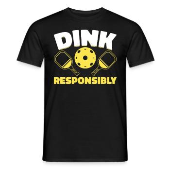 Joueur de Pickelball Pickelball Chauve-souris Pickelball - T-shirt homme - noir - Devant - AI Model Male 178 light (178cm)