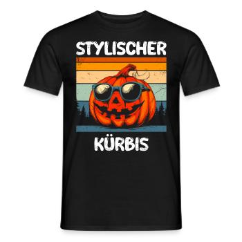 Halloween Fête Enfants ÉLÉGANT CITROUILLE Drôle - T-shirt homme - noir - Devant - AI Model Male 178 light (178cm)