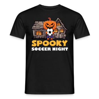 Halloween SPOOKY SOCCER NIGHT Funny Kids - T-shirt homme - noir - Devant - AI Model Male 178 light (178cm)