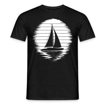 Voilier Catamaran à voile Skipper Yacht à voile - T-shirt homme - noir - Devant - AI Model Male 178 light (178cm)
