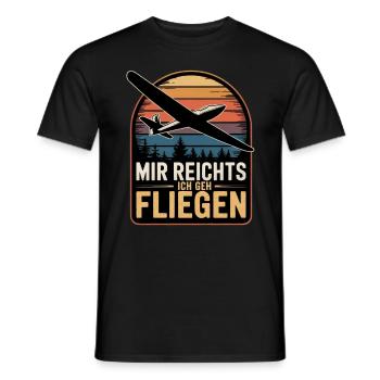 J’en ai assez, je vais voler, les pilotes, les planeurs, - T-shirt homme - noir - Devant - AI Model Male 178 light (178cm)
