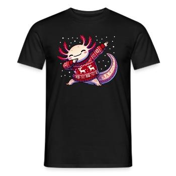 Weihnachten Axolotl Hässliche Weihnachten - Männer T-Shirt - Schwarz - Vorne - AI Model Male 178 light (178cm)