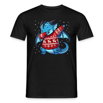 Christmas Dragon Lover Dragon Ugly - Men's T-Shirt - black - Front - AI Model Male 178 light (178cm)