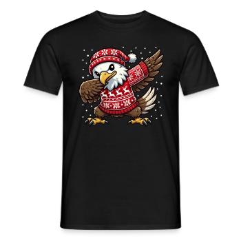 Aigle de Noël Aigle Noël laid - T-shirt homme - noir - Devant - AI Model Male 178 light (178cm)