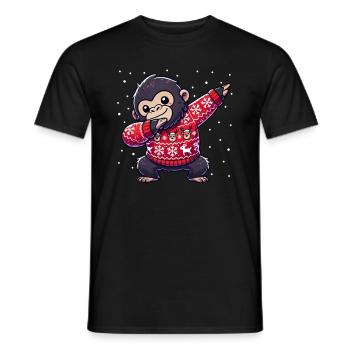 Weihnachten Gorilla Hässliche Weihnachten - Männer T-Shirt - Schwarz - Vorne - AI Model Male 178 light (178cm)