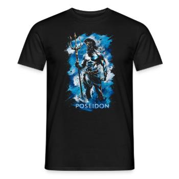 Poseidon Trident - Men's T-Shirt - black - Front - AI Model Male 178 light (178cm)